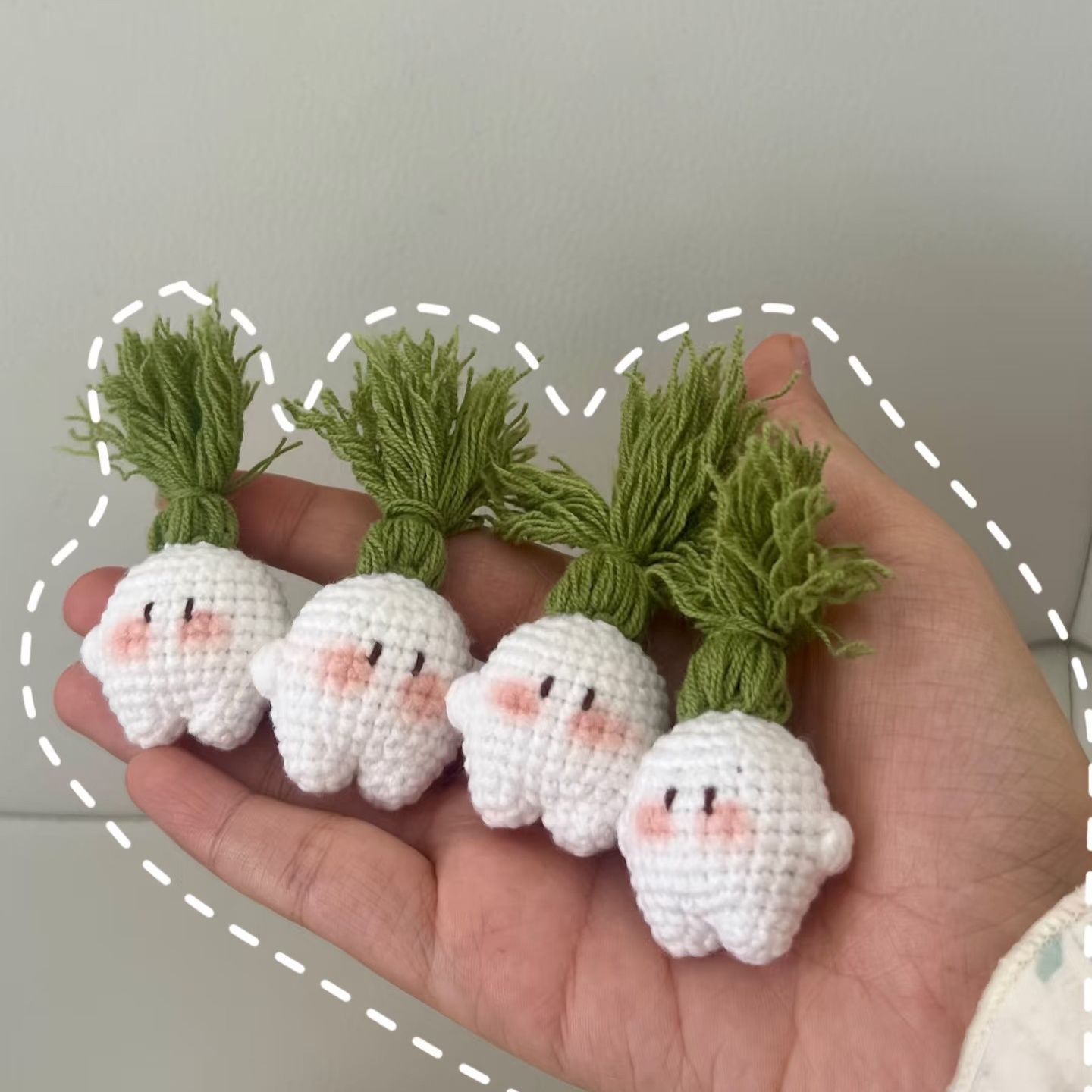 Picture of Yarn crochet mushroom house bag hand-knitted DIY material bag cute change shoulder crossbody beginner beginner