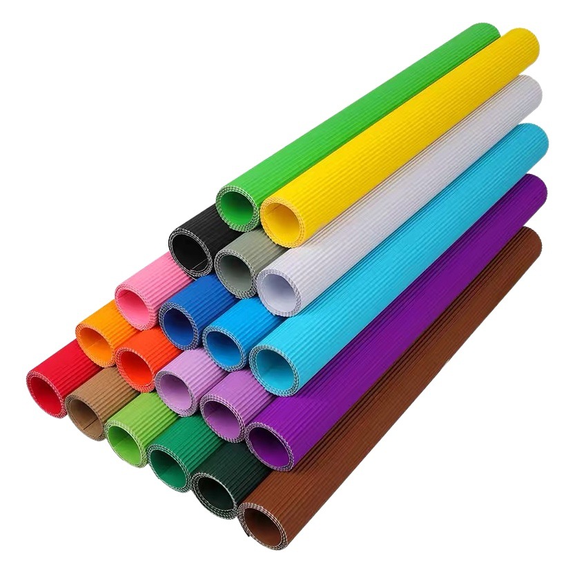 Picture of Color Corrugated Paper 5070 Children's DIY Handmade Origami Paper Cut Wrapping Flower Material Paper A4 Wave Wrapping Paper