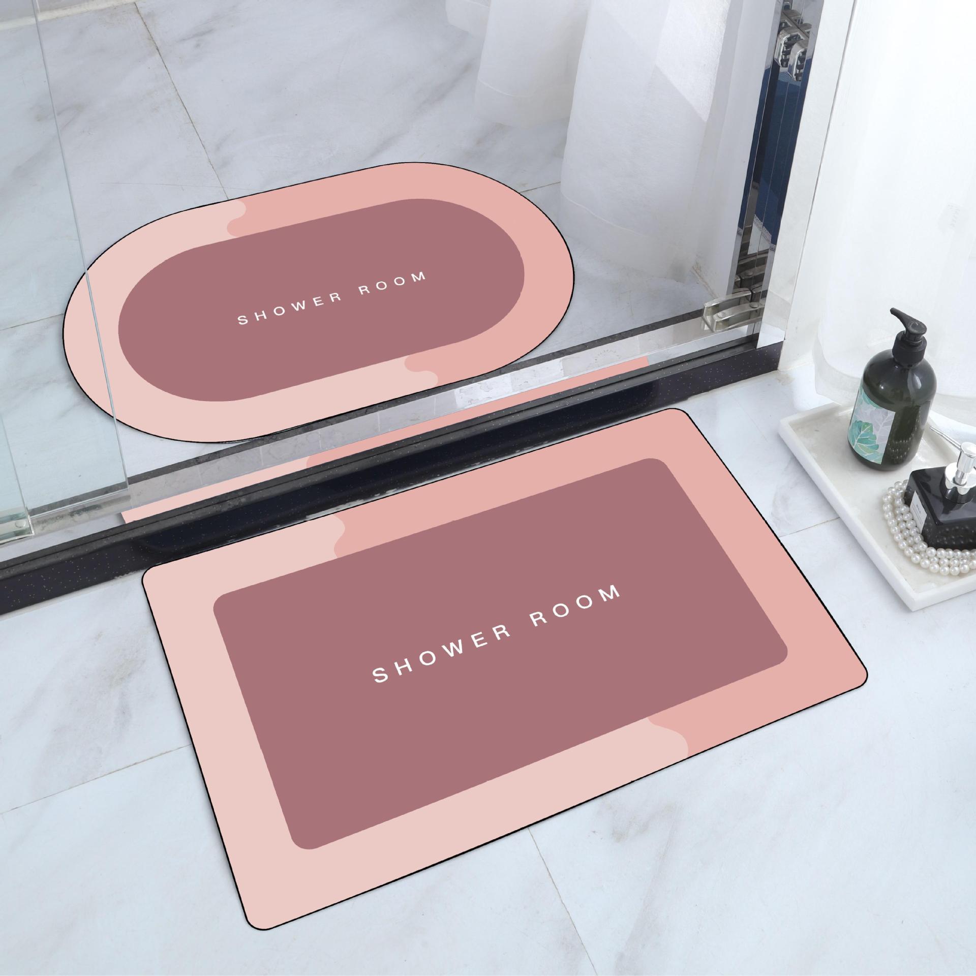 Picture of A generation of hair bathroom non-slip mat entrance entrance absorbent mat cross-border household bathroom printing mat