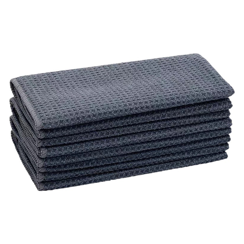 Microfiber Pineapple Cut Edge Car Wipe Absorbent Cleaning Glass Car Wash Honeycomb Wipe Square Waffles