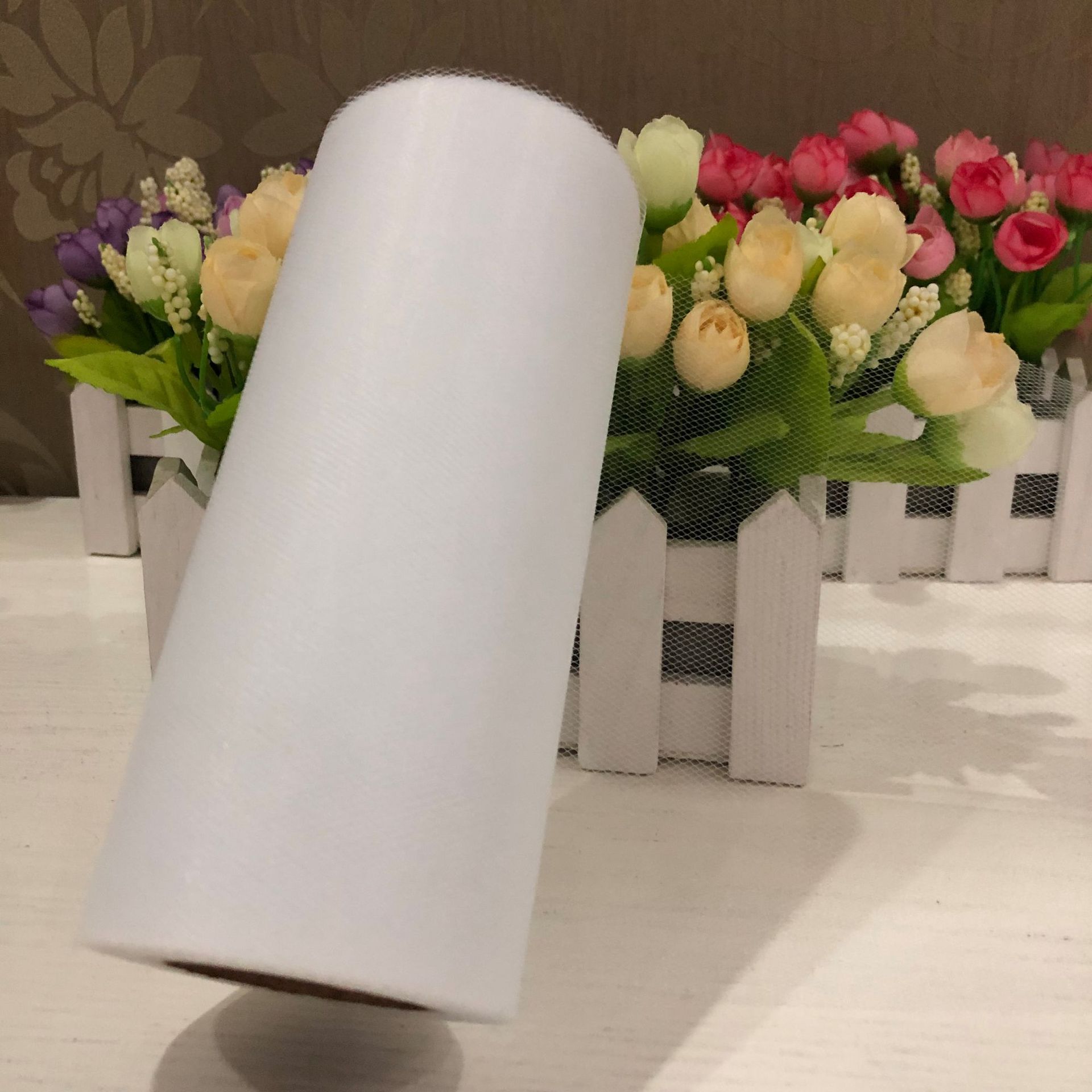 Picture of Wedding party decoration American mesh roll tutu skirt birthday table skirt tulle yarn wedding decoration 15cm * 25 yards