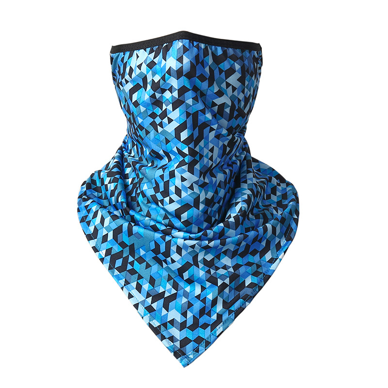 Picture of Outdoor riding triangle towel ice silk sunscreen hanging ear triangle towel summer sports outdoor breathable fishing camouflage mask