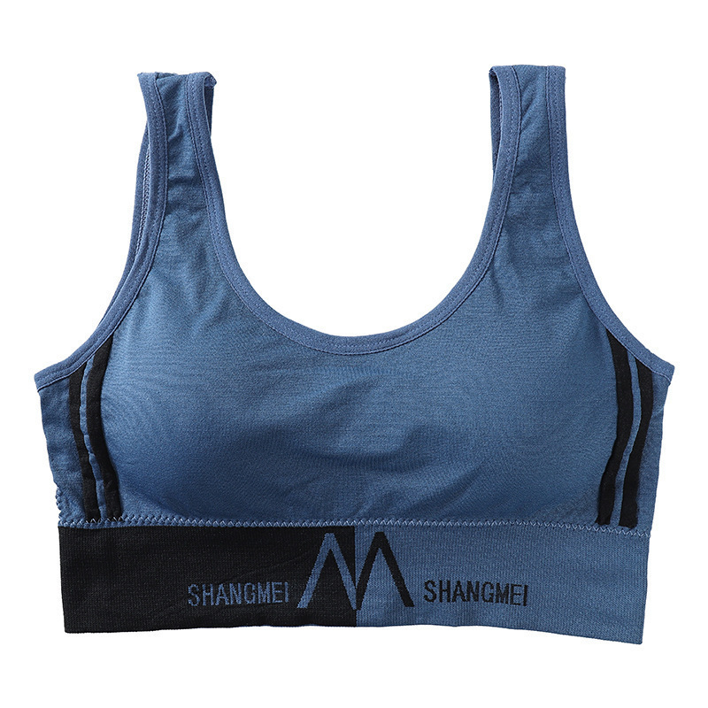 Picture of European and American Style Explosions M Letter Beautiful Back Wrapped Breast Tube Top Underwear Women's Sports Yoga No Steel Ring Vest Bra Women