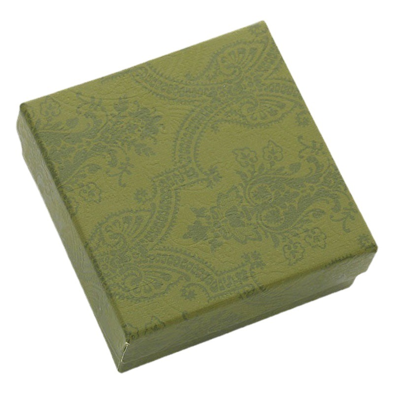 Green Multifunctional Jewelry Box Bronzing logo Portable Heaven and Earth Cover Ring Packaging Box Necklace Earrings Storage Jewelry