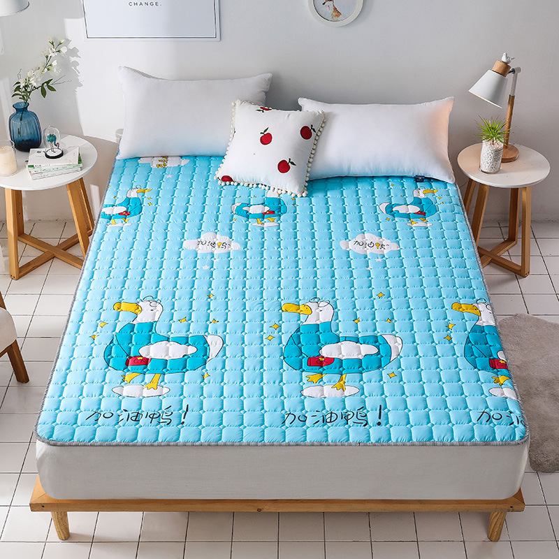 Picture of Four Seasons Mattress Cushion Household Protective Pad Thin Student Dormitory Single Bed Mattress Cushion Folding Bedroom Double