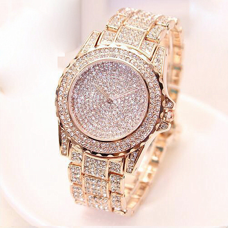 Gypsophila ladies watch diamond-encrusted fashion rhinestone alloy steel band watch Korean fashion quartz watch wholesale