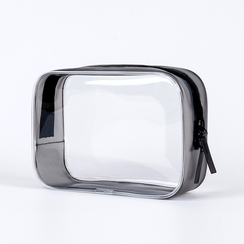 Picture of Pvc Cosmetic Bag Transparent Waterproof Large Capacity Cosmetics Travel Cosmetics Bag Ready-Made Plastic Zipper Toiletry Bag