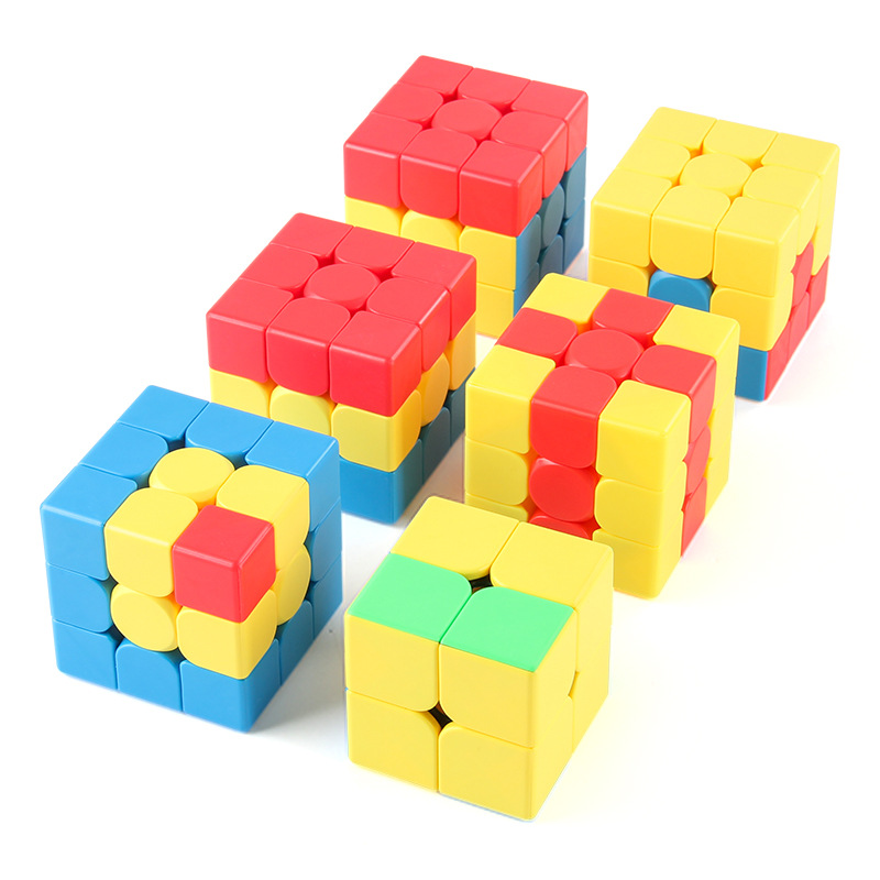 Picture of Magic domain teaching series 9cm big Rubik's cube smooth rotation third-order pyramid Rubik's cube solid color positive order Rubik's cube toy