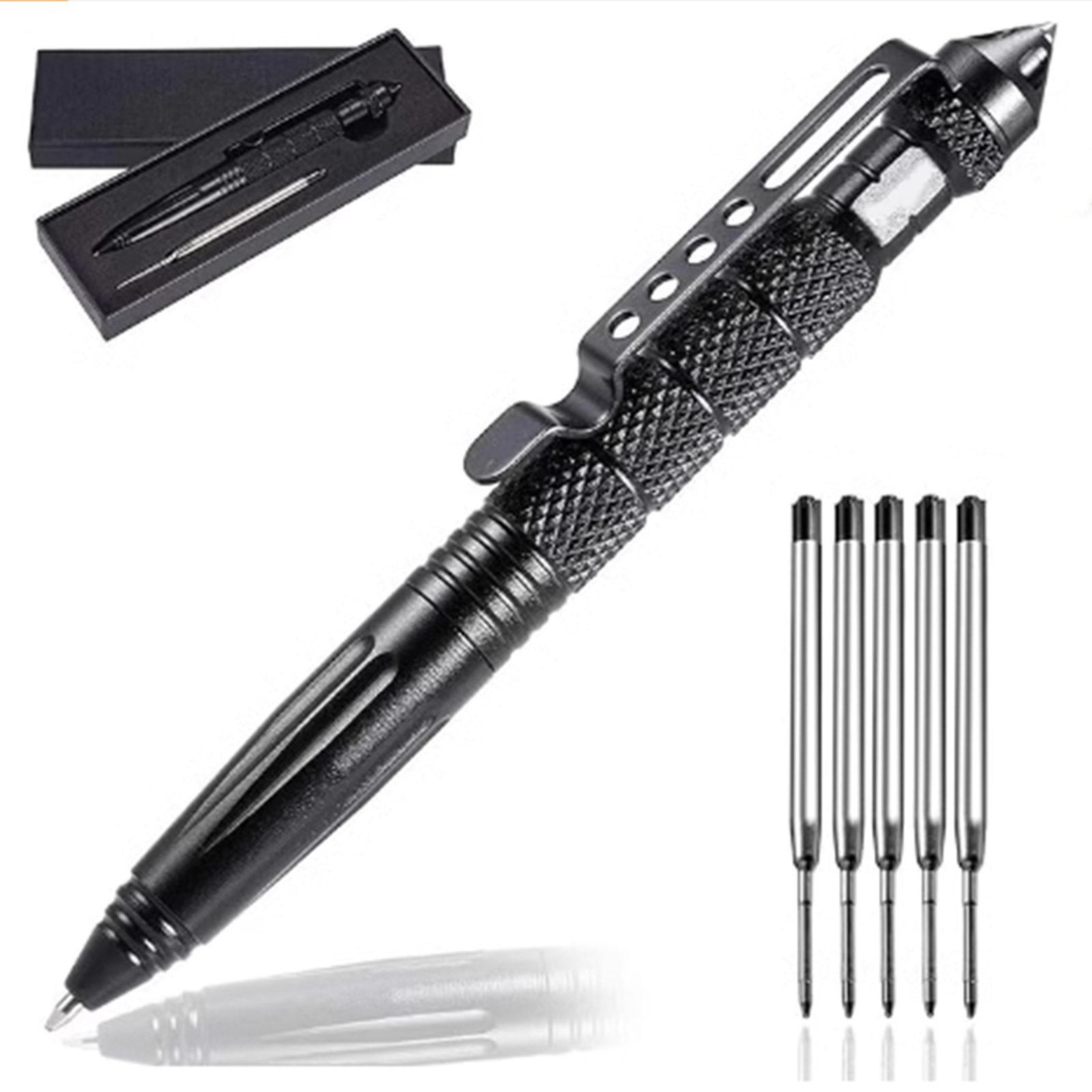 Picture of Outdoor self-defense B2 tungsten steel head tactical defense pen EDC multifunctional special warfare pen outdoor broken window survival signature pen