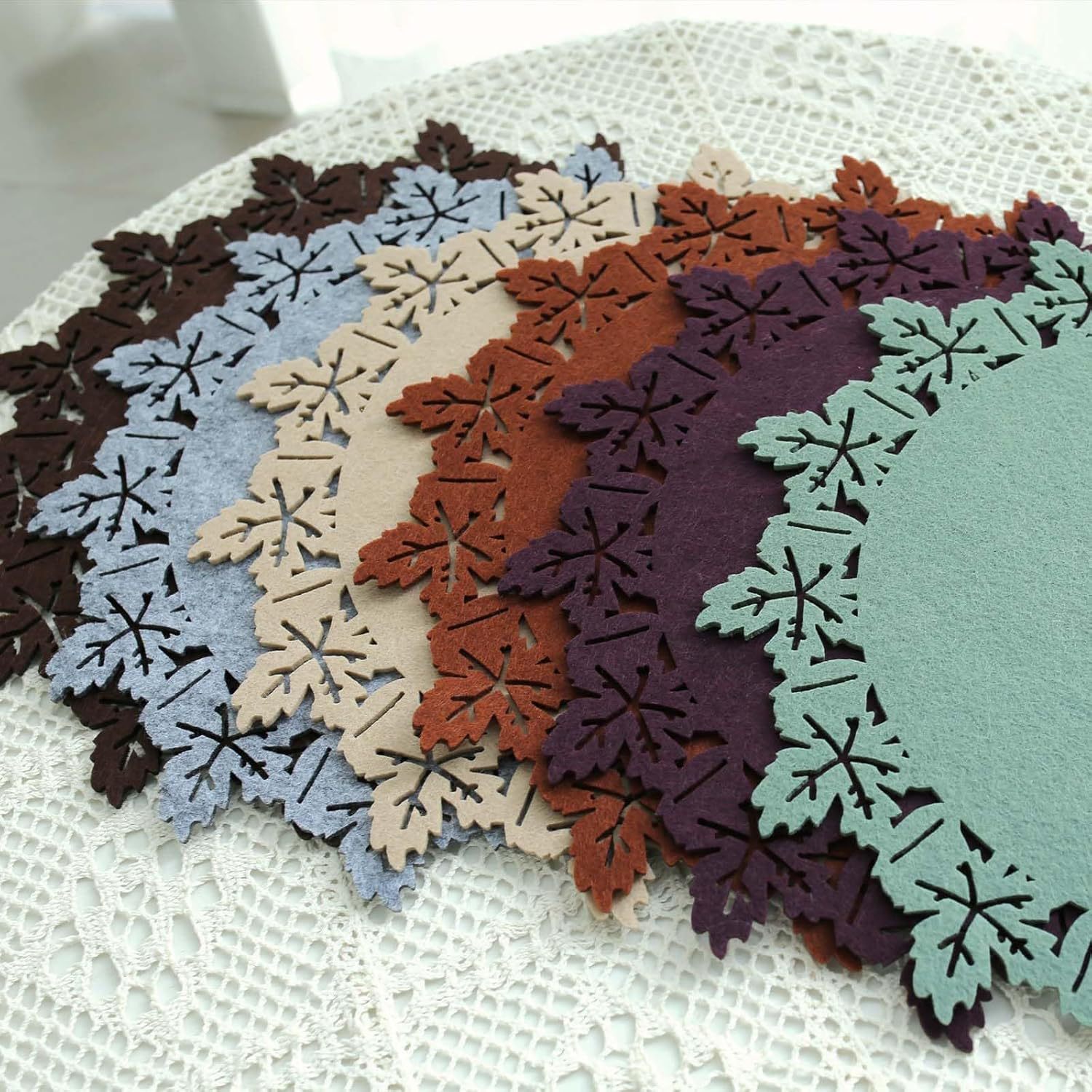 New Amazon Felt Coaster Placemat in stock Absorbent Box Set Coaster Thickened Non-woven Heat Insulation Mat in stock