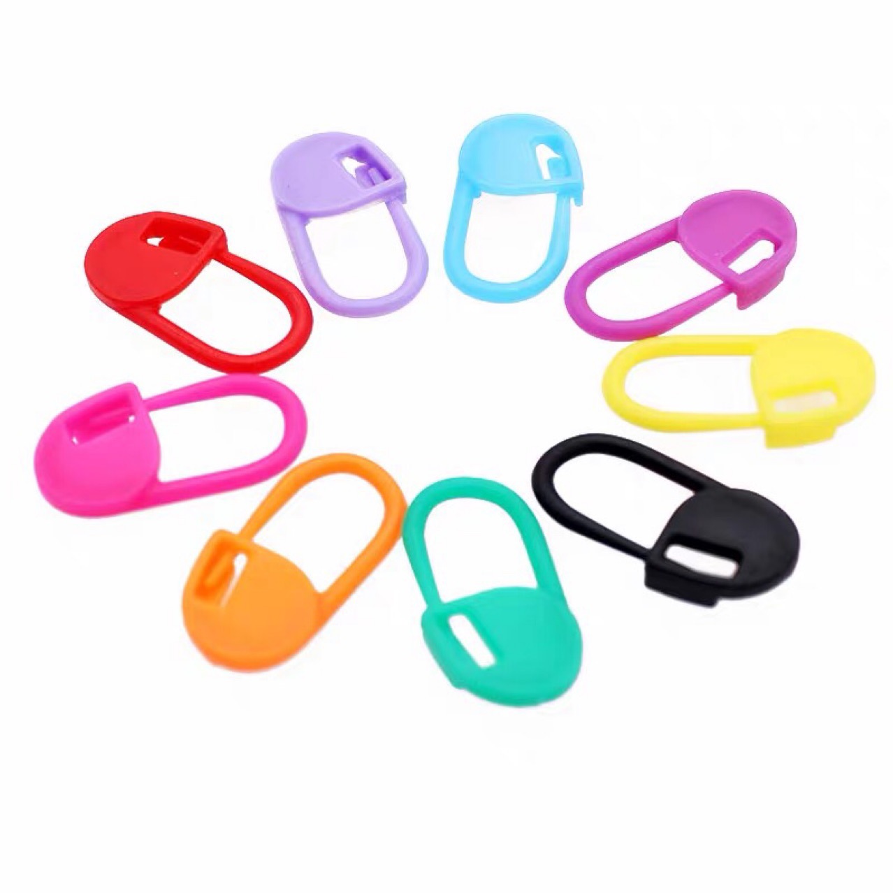 Picture of Knitted Plastic Small Buckle Knitted Handmade diy Mark Buckle Wool Sweater Knitting Tool Positioning Buckle