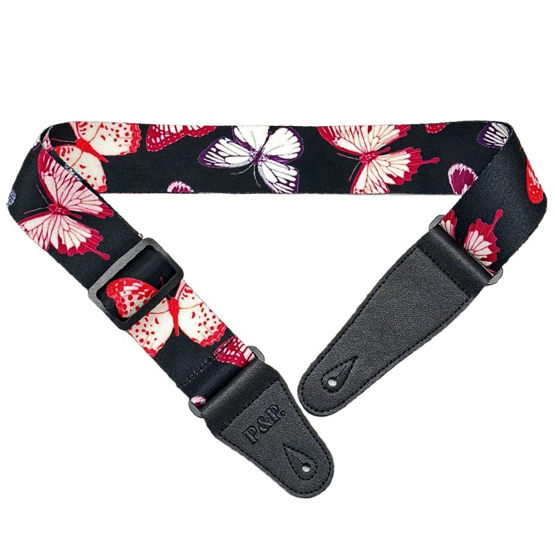 Pp Guitar Strap Ethnic Printed Guitar Strap Folk Strap Musical Instrument Accessories Factory Wear-Resistant