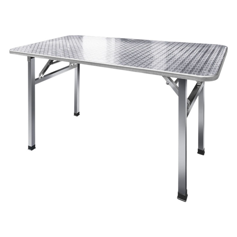 Picture of Stainless Steel Folding Rectangular Table Portable Outdoor Foldable Table Restaurant Rectangular Dining Table Night Market Stall
