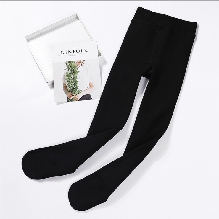 Picture of Wholesale children's autumn and winter fleece-lined thickened pantyhose generation hair girls dancing dragon claw hair white ballet dance socks