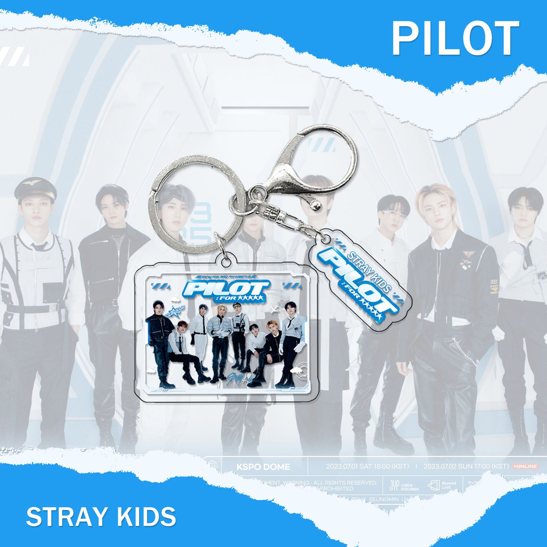 Picture of Stray Kids New Album (5-STAR) keychain Li Longfu peripheral acrylic pendant 2-piece set