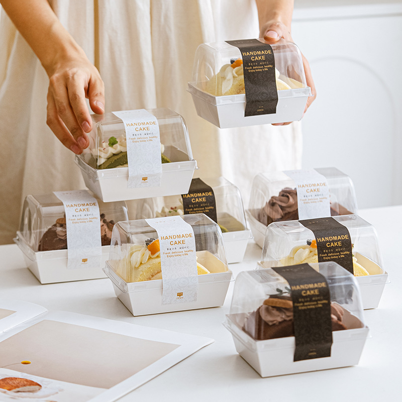 Net Red Cotton Roll Packaging Box Towel Cake Roll West Point Packaging Box Baking Dessert Disposable Box