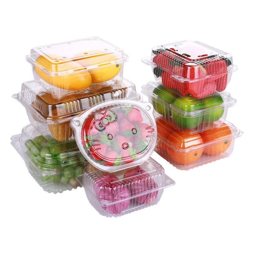 Disposable plastic fruit and vegetable box wholesale fruit transport packaging box supermarket fruit and vegetable fresh-keeping box fruit packaging box