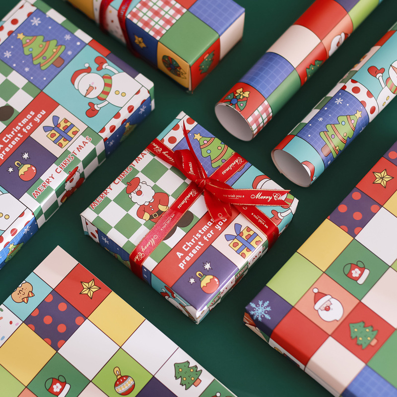 Tang Xian Series Christmas Gift Wrapping Paper Cute Cartoon Holiday Decoration Gift Box Wrapping Paper Bouquet Paper