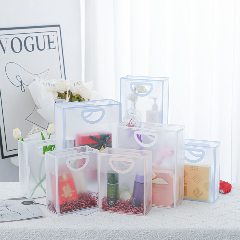 Small Gift Packaging Box Universal Candy Cosmetics High-End Gift Mini Pp Transparent Plastic Handbag