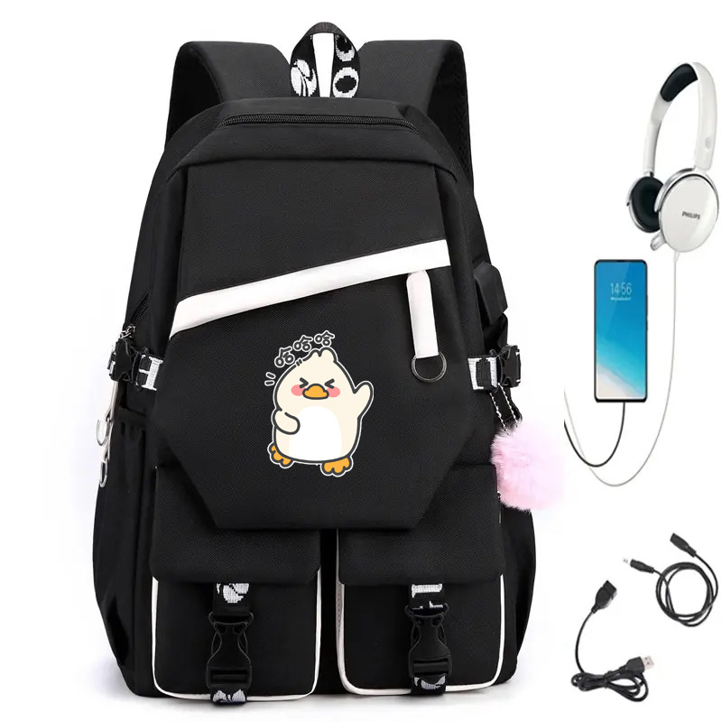 Picture of Barbara Duck Schoolbag Boys' Primary School Students Grade Three, Four to Six Cartoon Backpack Boys' Large Capacity Ultra Light Weight Reduction