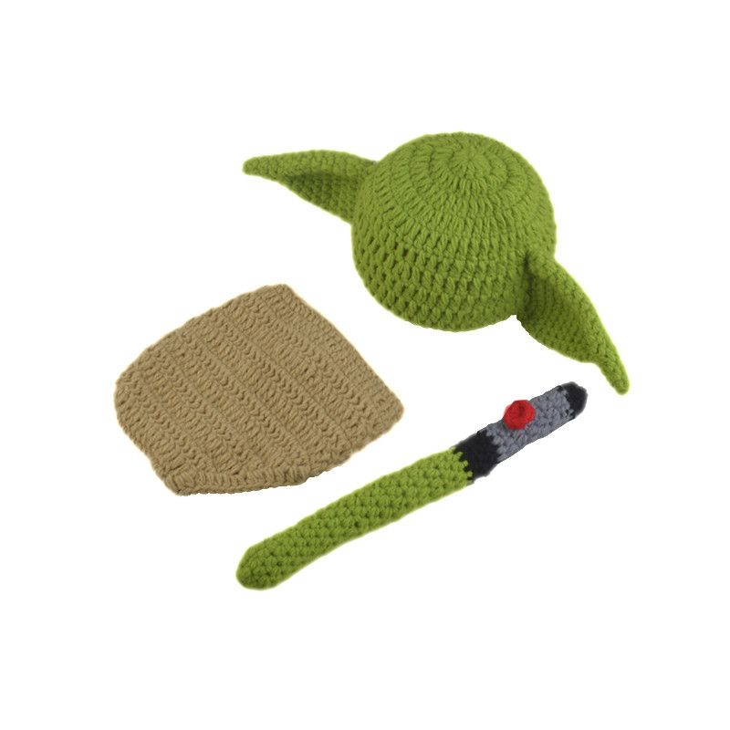 Picture of Star Wars Wisdom Old Man Master Yoda Baby Hand Woven Photo Suit Newborn One Hundred Days Photo Suit