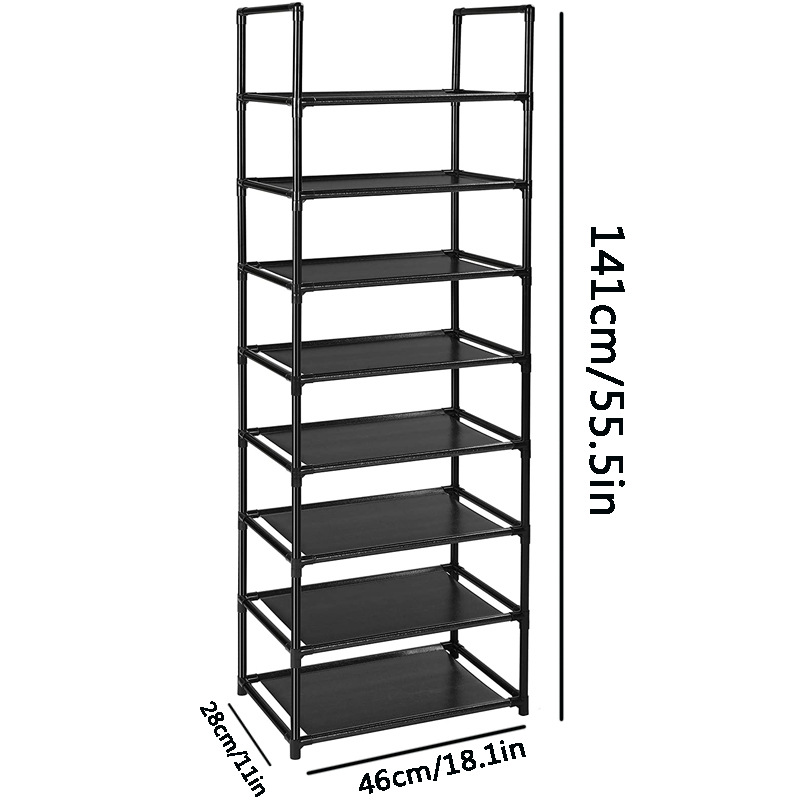 Picture of Cross-border wholesale dustproof storage rack dormitory iron shoe cabinet multi-layer non-woven door household simple shoe rack