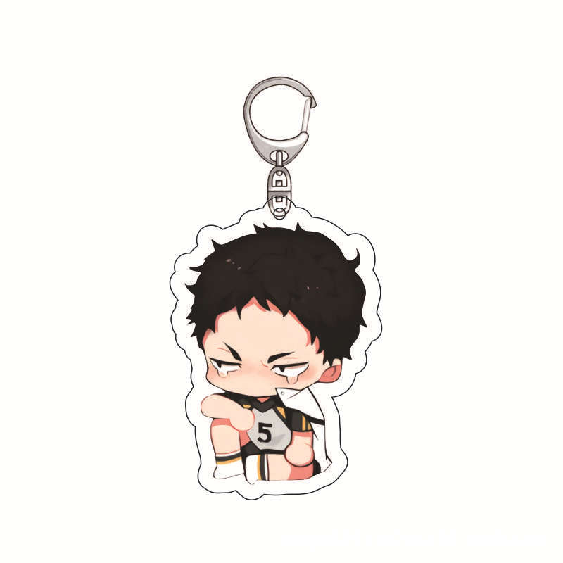 Picture of Anime Volleyball Youth Peripheral Keychain Shadow Mountain Feixiong Day Xiangyang Solitary Claw Grinding Cute Acrylic Pendant
