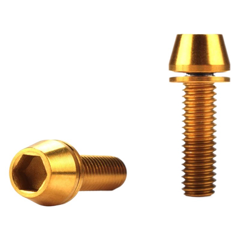 Titanium alloy handle vertical screw m5m6x20 bicycle riser disc brake clamp fixing screw titanium alloy TC4 anti-rust