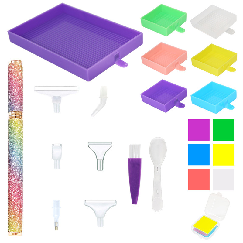 Diamond painting new point drill tool set color cement DIY diamond embroidery multi-functional combination turn drill plate