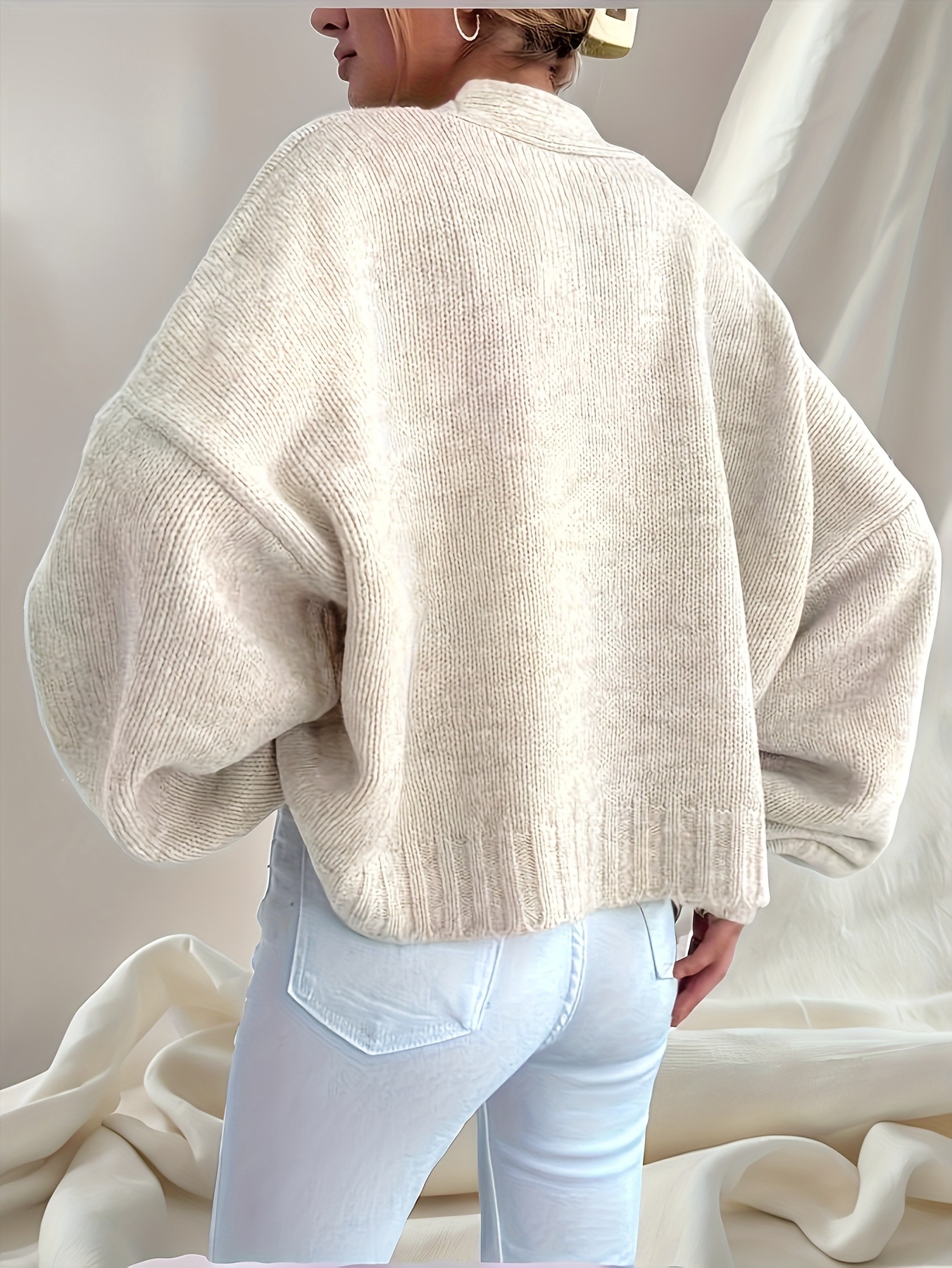 Picture of 2025 new European and American style spring, autumn and winter fashion versatile loose short-sleeved knitted sweater cross-border platform supply chain