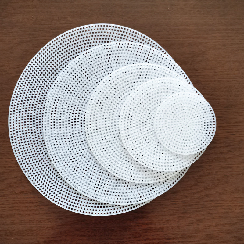plastic mesh plate round long bottom shaping piece accessories crochet diy wool knitting tool material bag