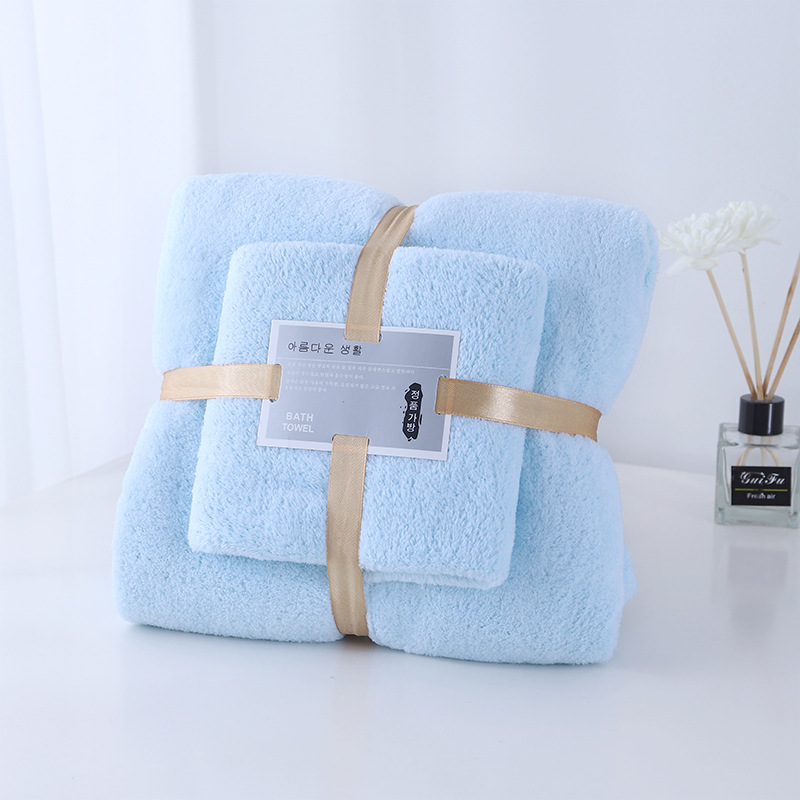 Picture of Towel and Bath Towel Set, Absorbent, Quick-Drying, Face Wash and Bath Gift, Wedding Souvenir, Wholesale, Soft and Skin-Friendly