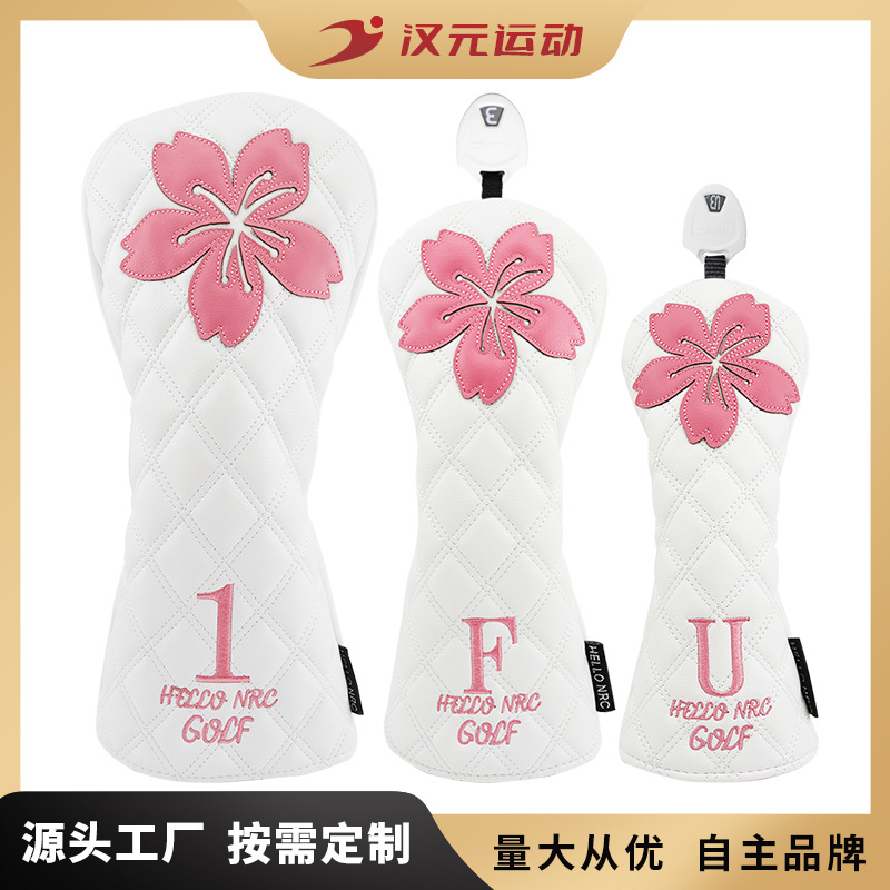 New factory direct cross-border e-commerce golf club protective cover cherry blossom wooden rod cover iron wooden rod sports suit