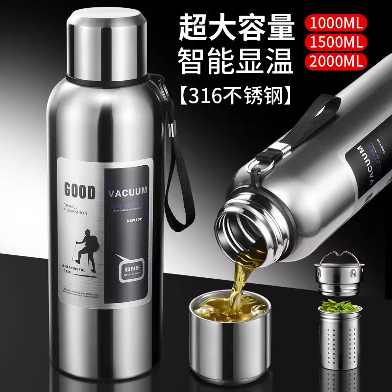 Picture of Large Capacity 316 Stainless Steel All-Steel Pot Men's Outdoor Travel Mountaineering Portable Thermos Cup Wholesale Cross-Border