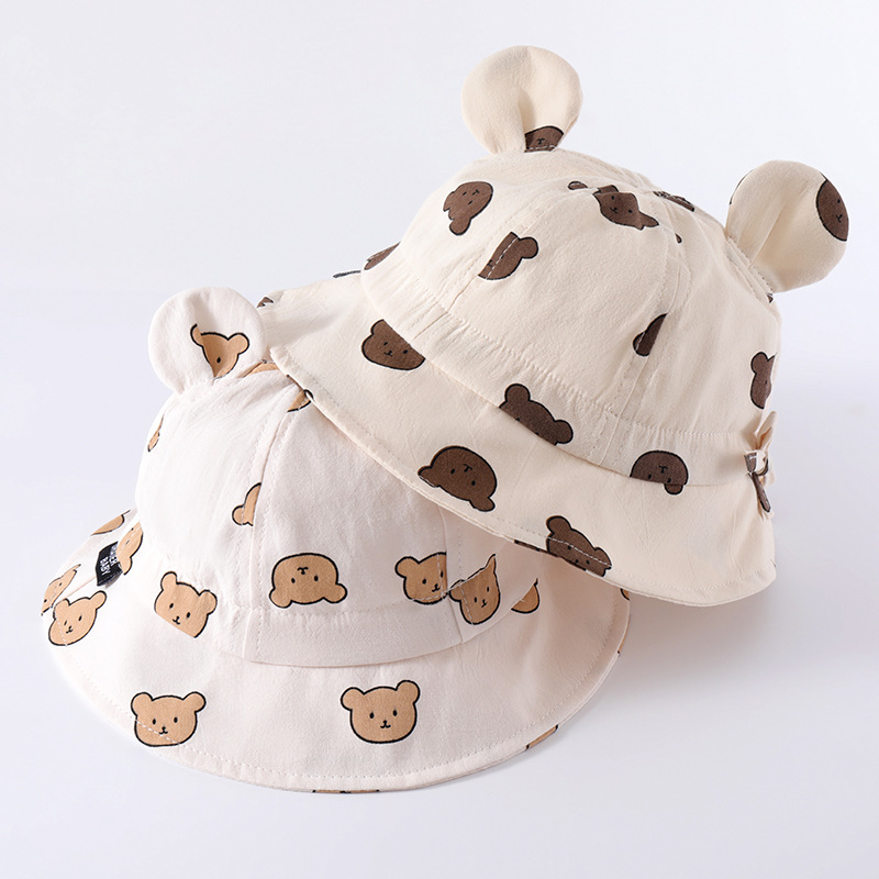 Picture of Children's Baby Hat Baby Autumn Spring Summer Spring Sunscreen Hat Sunshade Hat for Boys and Girls Fisherman Baby Basin Hat