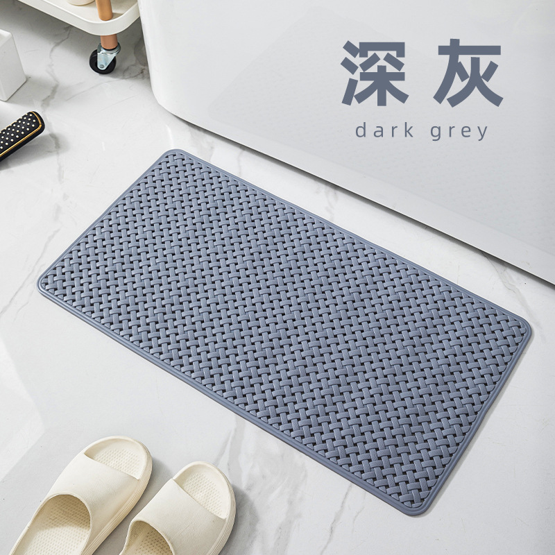 Picture of Environmental protection and tasteless bathroom anti-slip mat shower bath anti-fall mat bath mat toilet toilet suction cup soft