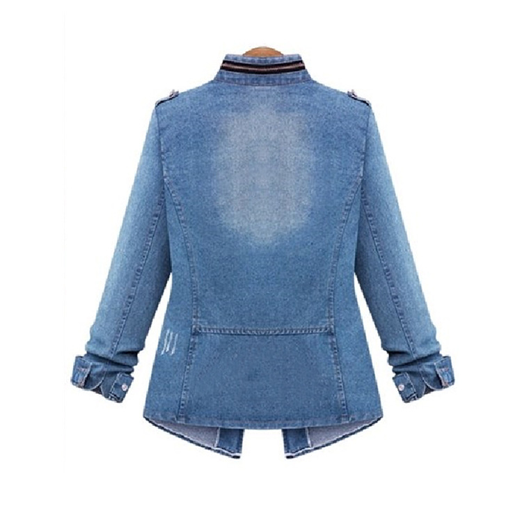 Picture of AliExpress new 2025 European and American foreign trade women's Denim collar slim women's Denim coat first-hand supply