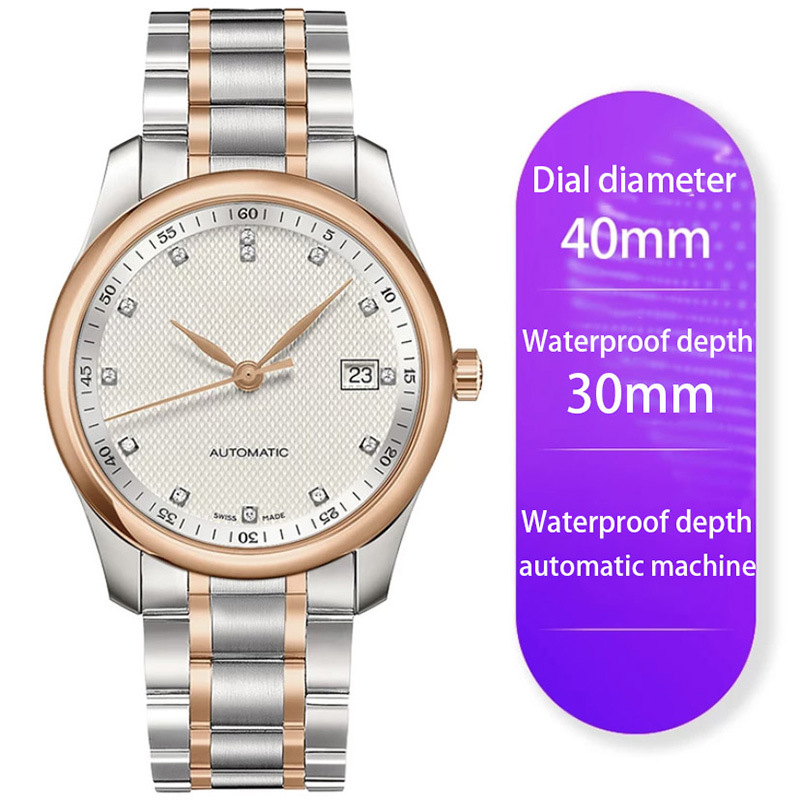 Picture of High-Quality Watch Famous Craftsman Classic Three-Hand Fashion Ultra-Thin Steel Band Fully Automatic Mechanical Watch Men's Danaleno Watch
