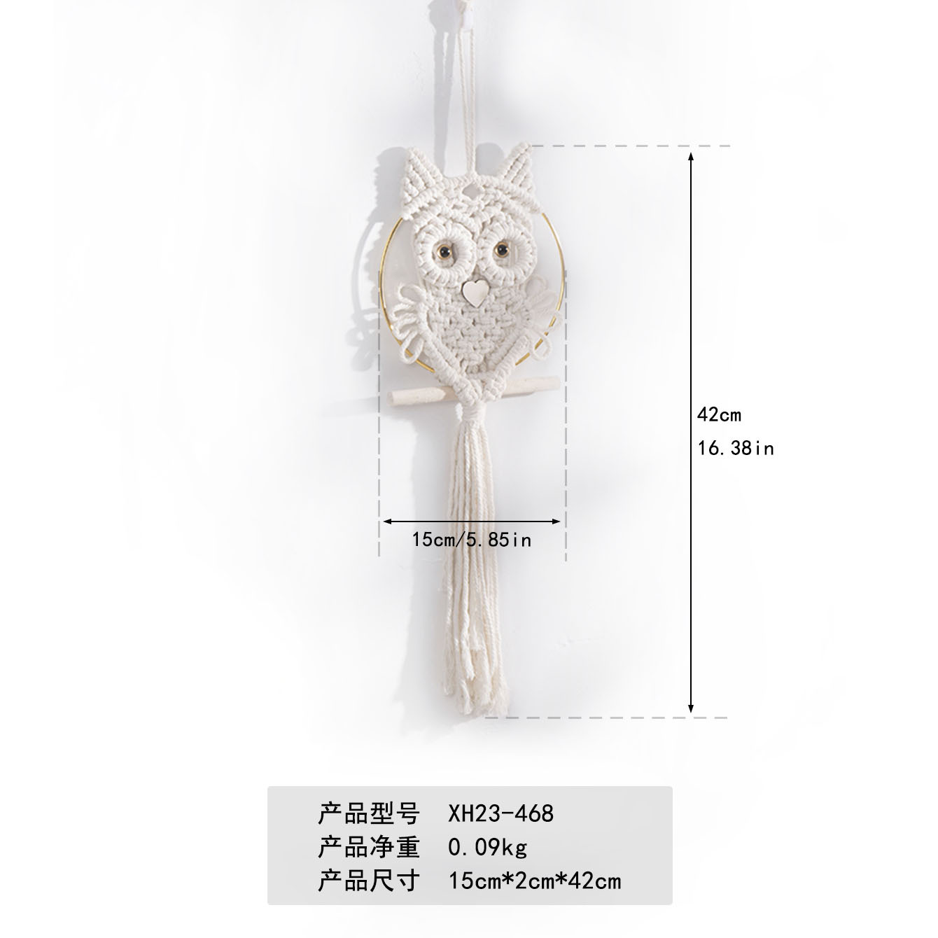 Picture of Cotton Rope Hand-woven Owl Pendant Bohemian Creative Wall-hanging Blanket Nordic Style Home Decoration Hanging Ornaments