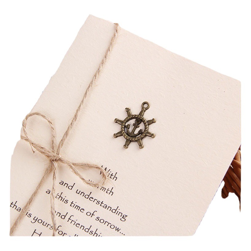Creative Retro Greeting Card Metal DIY Handmade Foldableing Holiday Blessing Vow Card Wholesale Teacher's Day Christmas