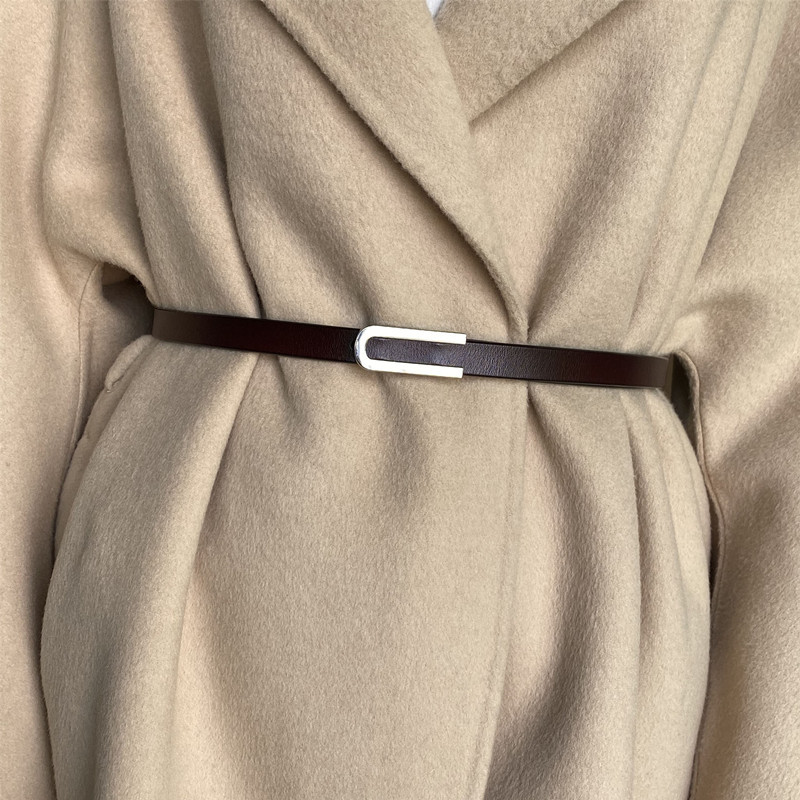 New Fine Elegant Cowhide Belt with dress Skirt Genuine Leather Women's Belt Simple Joker Women's Factory Wholesale