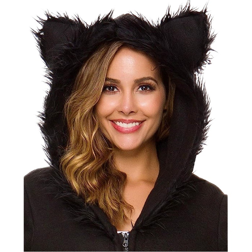 Halloween Vampire Bat Lady Cosplay Hooded Costume Black Bat jumpsuit Prom Show Dress
