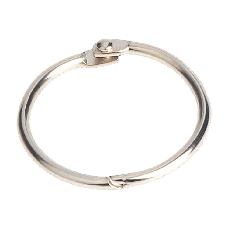 Picture of Iron Nickel-Plated Loose-Leaf Ring Open Ring Movable Open Ring Desk Calendar Ring Binding Iron Ring Card Iron Ring Buckle Book Ring Card Ring