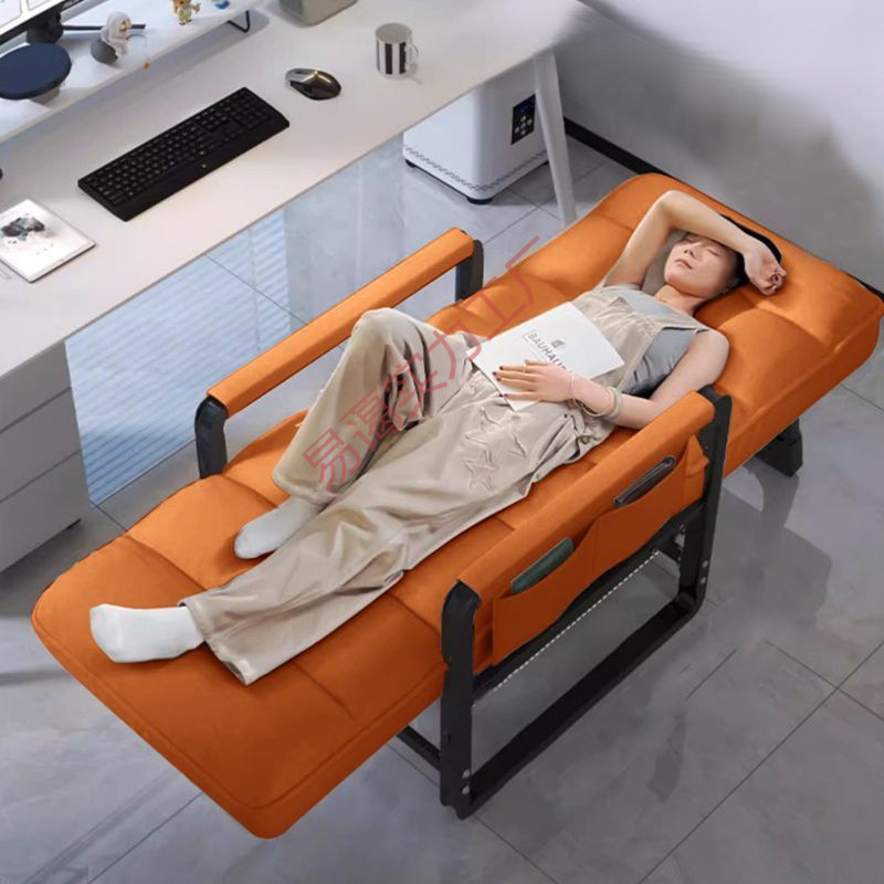 Recliner, office nap and nap, home folding backrest chair, computer chair, can be used for sitting or reclining as a two-way lazy sofa chair