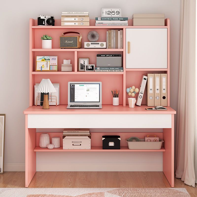 Picture of Student home study desk, children's desk, bookshelf combination table and chair set, simple bedroom, children's writing desk
