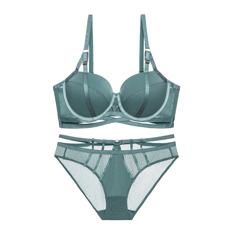 Picture of Push up bra suit thin side-closed women's Big Sexy pure want to strap small chest special bra underwear suit