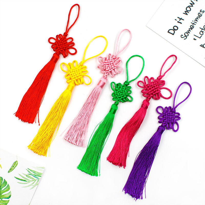 Picture of DIY Chinese knot pendant small size 6 knot handmade tassel tassel Chinese knot special holiday gift wholesale