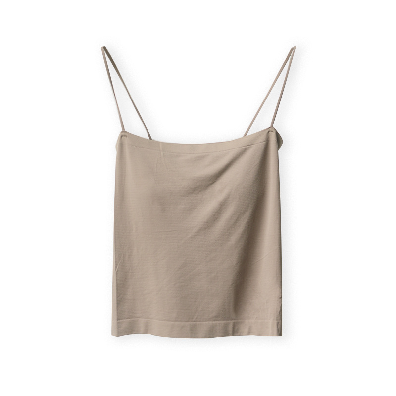 Picture of Solid Color Camisole Women's Summer Outer Wear Top with Fixed Chest Pad No Steel Ring Thin Base Long Thin Tube Top