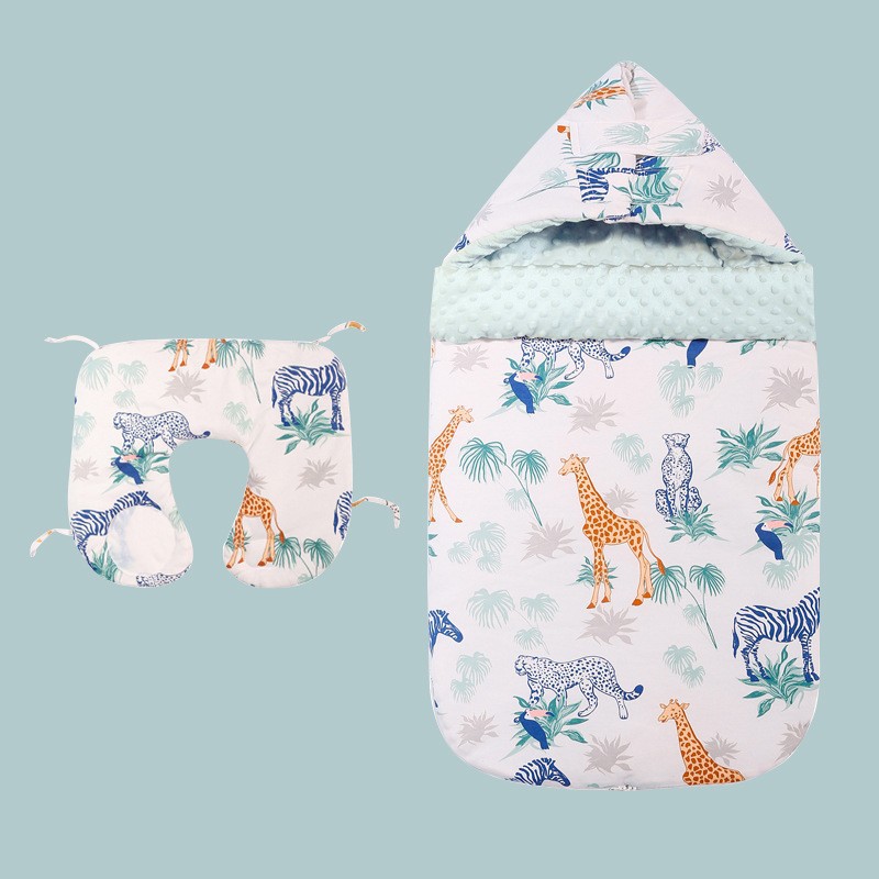 Picture of Baby Doudou Blanket Cotton Thickened Anti-startling Baby Sleeping Bag Autumn and Winter Dual-use Newborn Sleeping Bag Wholesale