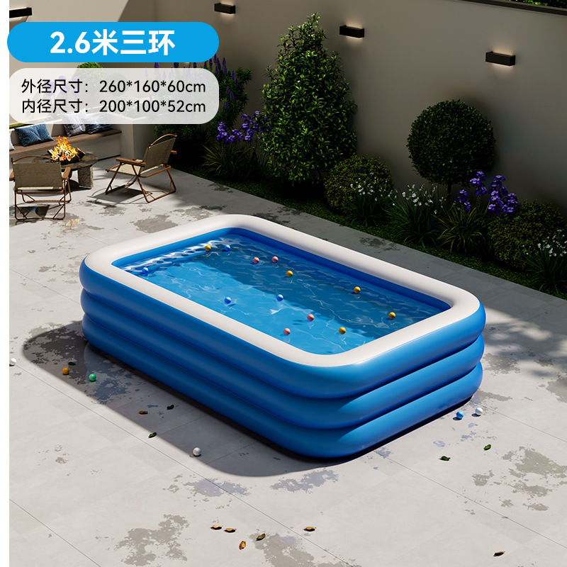 Picture of PVC Kids Inflatable Swimming Pool Home User Outside Large Family Pool Thickened Plastic Baby Baby Pool
